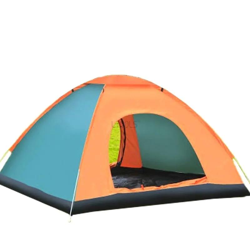 야외 여행 하이킹용 방수 방풍 캠핑 텐트, 폴리에스터 원단 싱글 레이어 텐트, 1 인용, PU1000mm